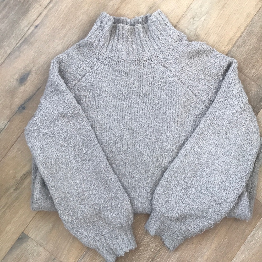Aerie Boucle Tan Sweater